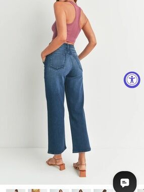 Just Black Mid-Rise Straight Leg Blue Jeans
